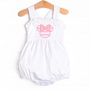 Mouse Memories Ruffle Sunsuit, White