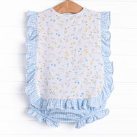Penelope Petals Diaper Set, Blue