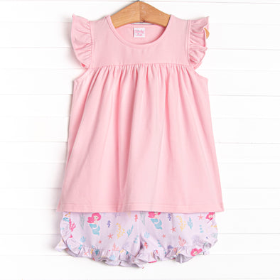 Ocean Floor Friends Short Set, Pink