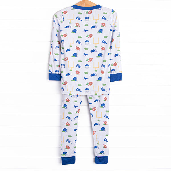 Down Field Dreamer Bamboo Pajama Set, Blue