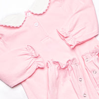 Berry Bows Applique Romper, Pink