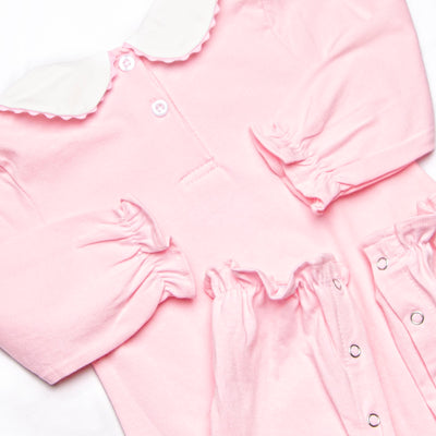 Berry Bows Applique Romper, Pink