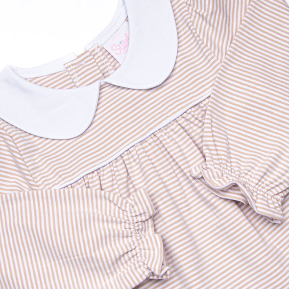 Lauren Dress, Tan Stripe