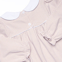 Lauren Dress, Tan Stripe
