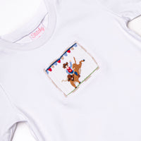 Rodeo Rider Smocked Short Set, Tan