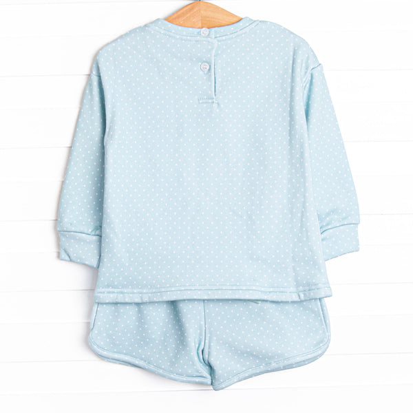 Polka Dot Play Short Set, Green