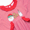 Santa's Treat Trio Applique Dress, Red