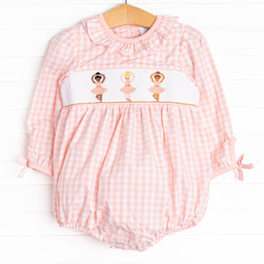 Tutus & Twirls Smocked Bubble, Pink