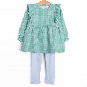 Sea Green Sky Legging Set, Green