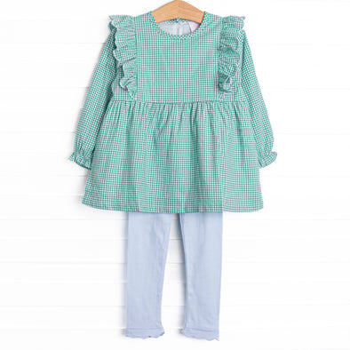 Sea Green Sky Legging Set, Green