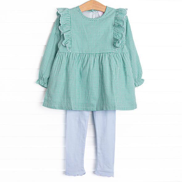 Sea Green Sky Legging Set, Green