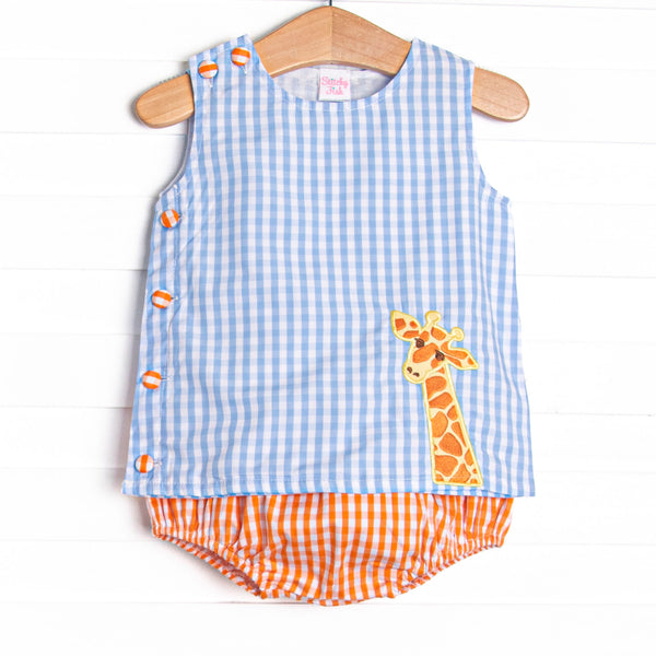 Wildlife Watch Applique Boy Diaper Set, Blue