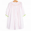 Dino Parade Smocked Dress, Pink