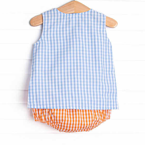 Wildlife Watch Applique Boy Diaper Set, Blue