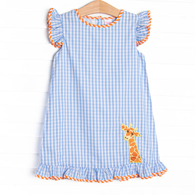 Wildlife Watch Applique Dress, Blue