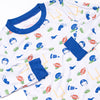 Down Field Dreamer Bamboo Pajama Set, Blue