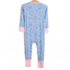 Blue Magnolia Bamboo Zippy Pajama, Blue