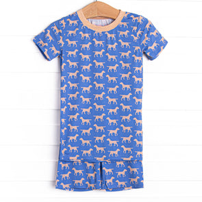 Caring Companion Bamboo Pajama Short Set, Blue