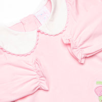 Berry Bows Applique Legging Set, Pink