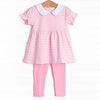 Erin Legging Set, Pink Stripe