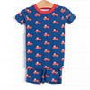 Sound the Alarm Bamboo Pajama Short Set, Blue