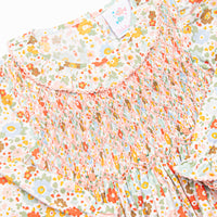 Hadley Smocked Dress, Orange