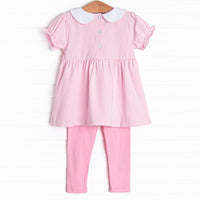 Erin Legging Set, Pink Stripe