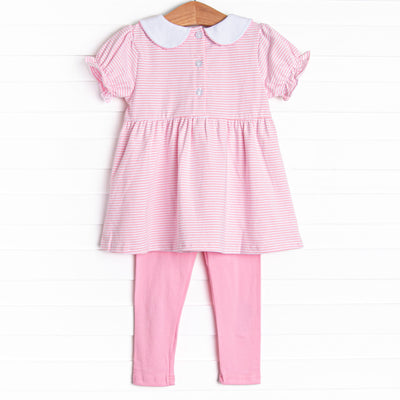 Erin Legging Set, Pink Stripe