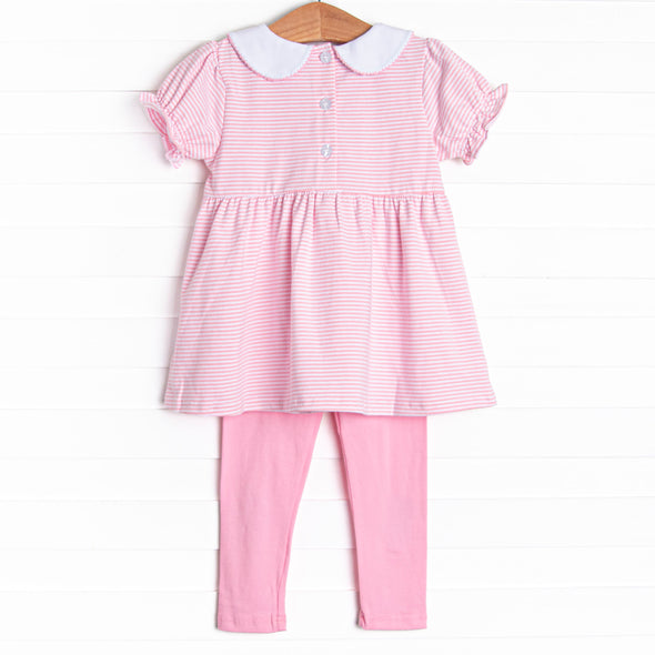 Erin Legging Set, Pink Stripe