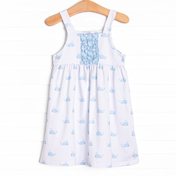 Whale Watch Dress, Blue