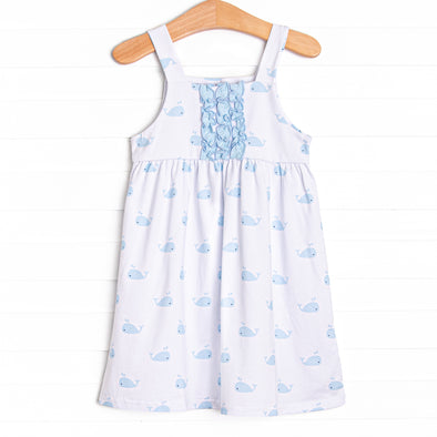 Whale Watch Dress, Blue
