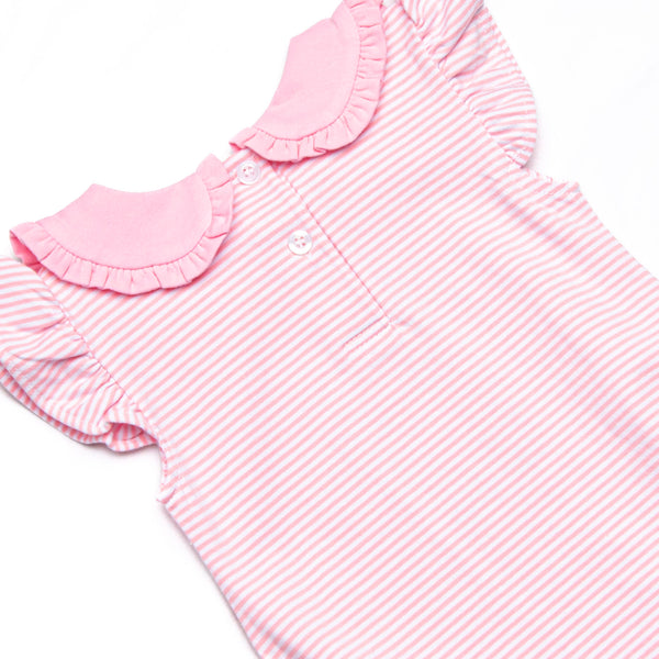 Giddy-Up Gallop Applique Bubble, Pink Stripe