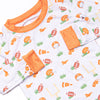 Down Field Dreamer Bamboo Pajama Set, Orange