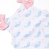 Nellie Narwhal Bow Dress, Blue
