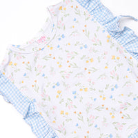 Penelope Petals Diaper Set, Blue