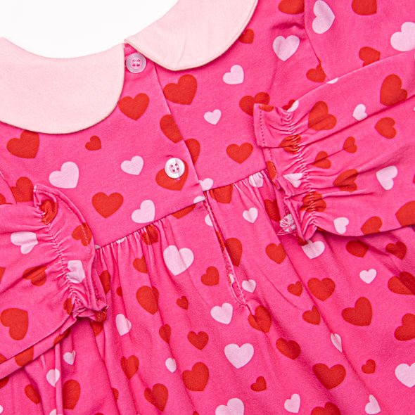 Heart Confetti Dress, Pink