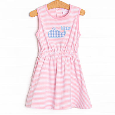 Make a Splash Applique Dress, Pink