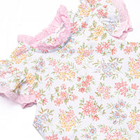 Lace and Lillies Ruffle Short Set, Pink