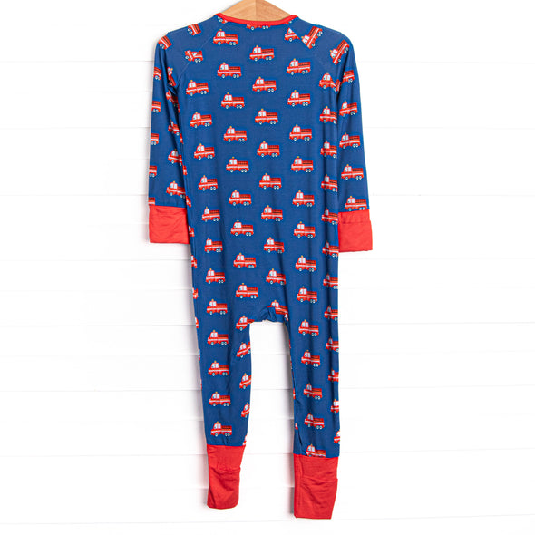 Sound the Alarm Bamboo Zippy Pajama, Blue