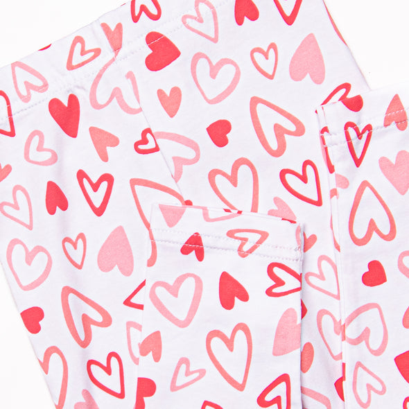 Tara Hearts Tunic Set, Pink