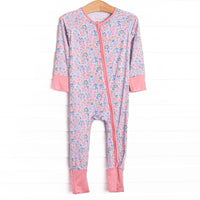 Sleepy Sapphire Bamboo Zippy Pajama, Pink