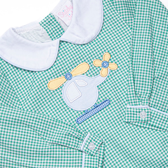 Ride in the Sky Applique Bubble, Green