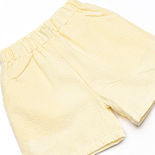 Work Zone Smocked Short Set, Yellow