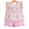 Fields of Fuchsia Ruffle Short Set, Purple