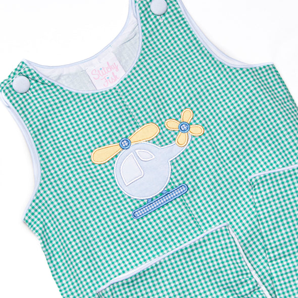 Ride in the Sky Applique Jon Jon, Green
