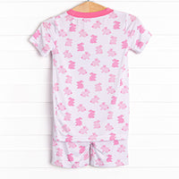 Hippity Hoppity Bamboo Pajama Short Set, Pink