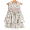 Properly Pleated Petals Smocked Short Set, Pink