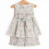 Properly Pleated Petals Smocked Short Set, Pink