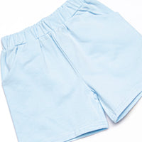 Giddy-Up Gallop Applique Short Set, Blue Stripe