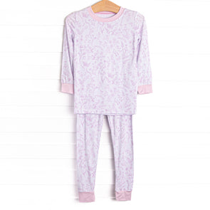 Tangled Up in Toile Bamboo Pajama Set, Pink